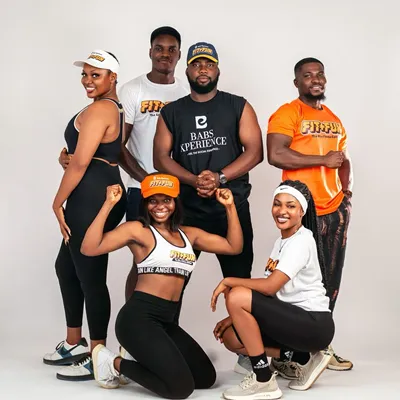 The Babs Xperience team at the Fit+Fun Afro Fitness Edition shoot